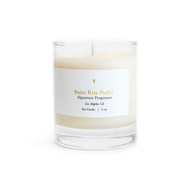 SAINT RITA PARLOR HAND POURED SOY CANDLE "SIGNATURE FRAGRANCE"